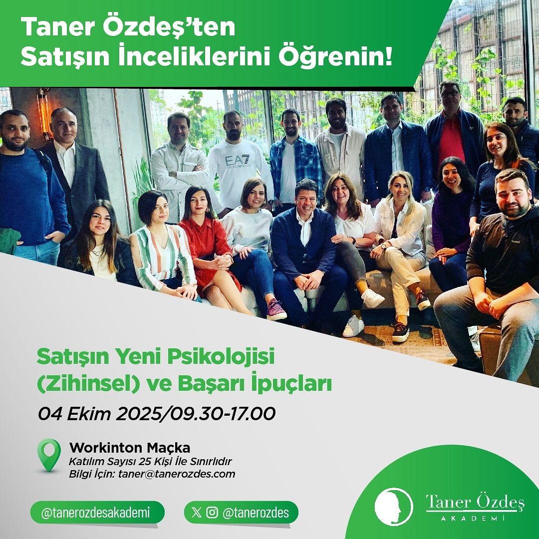 Taner Özdeş'ten Satışın İnceliklerini Öğrenin! 