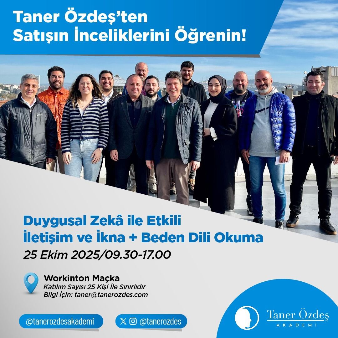 Taner Özdeş'ten Satışın İnceliklerini Öğrenin! 